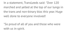 Shocking behaviour towards lesbians at Leeds 'pride' today