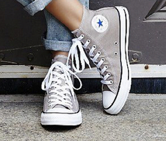 Red or grey converse high tops
