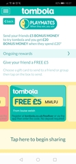 Tombola free £5 codes