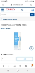 Sainsbury's pregnancy tests
