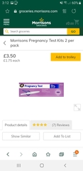 Sainsbury's pregnancy tests