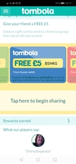 Tombola free £5 codes