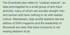 Supporting our lesbian sisters THREAD EDITED BY MNHQ AT OP'S REQUEST