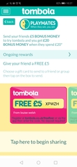 Tombola free £5 codes