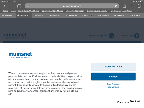 Every thread I go on I get presented with the cookie screen