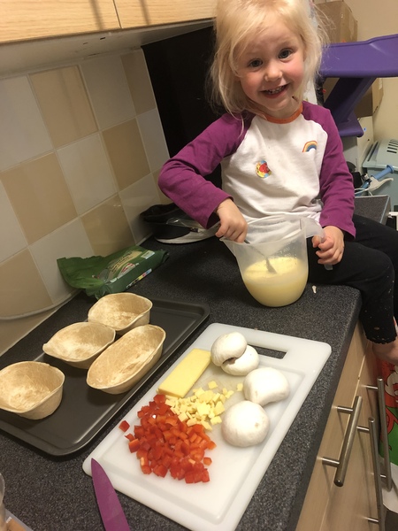 Cooking with a toddler