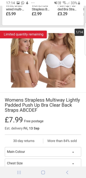 Bra with clear straps and a clear back!