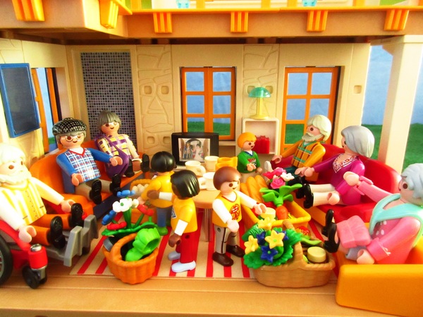Today is Harvest Festival for the Playmobil people in our house...