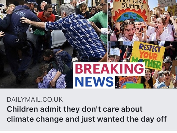 Facebook post utter shite re climate change