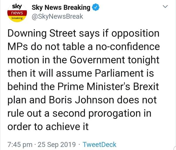 Westministenders: The Non Re-Opening Of Parliament