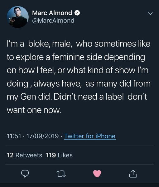 Genderbending 80s men who have come out as GC