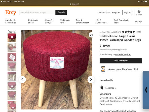 Mini stools / pouffes / floor cushions etc