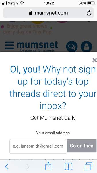 ‘Oi you! Sign up!’ - but I already have