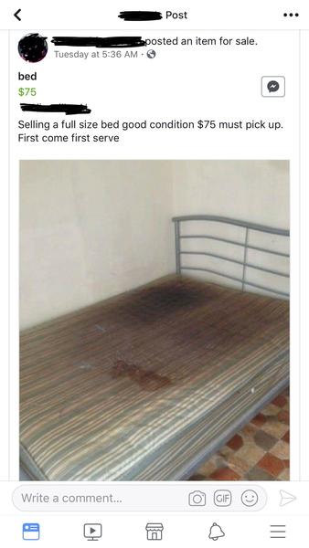 To start another shit for sale on Facebook thread?