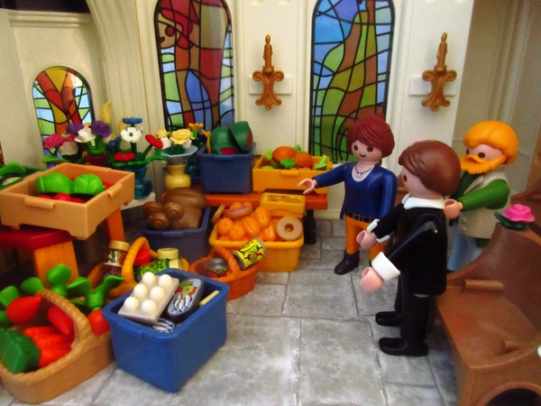 Today is Harvest Festival for the Playmobil people in our house...
