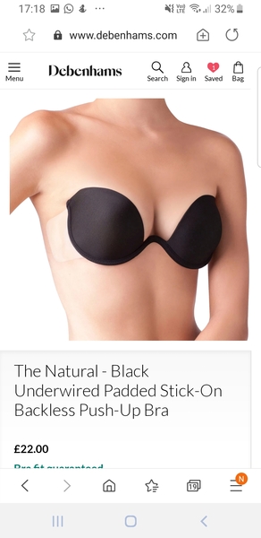 Bra with clear straps and a clear back!