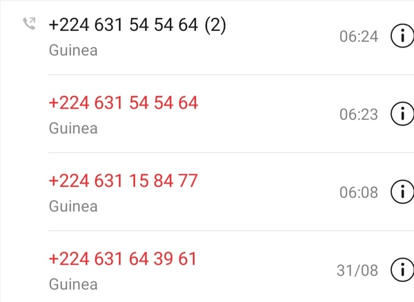 Has anyone had random phone calls from Guinea?