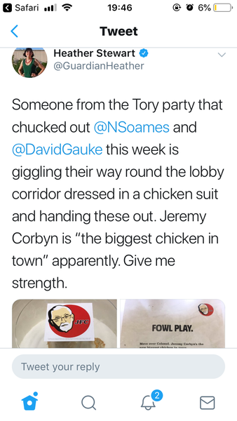 Westminstenders: "He's in trouble". No he's not.