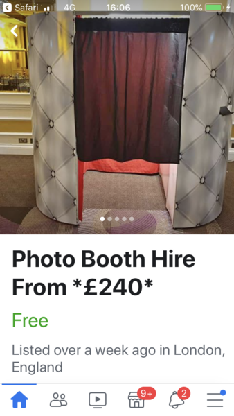 Anyone know how much to hire a photo booth?