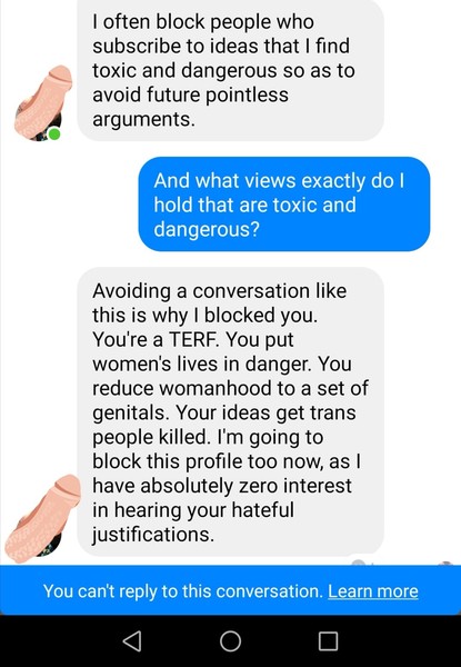 I've just been called a TERF...