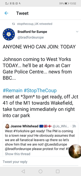 Protests against Brexit.*title edited by MNHQ at OP's request*