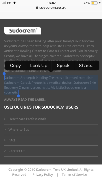 Sudocrem help! Are they all the same?