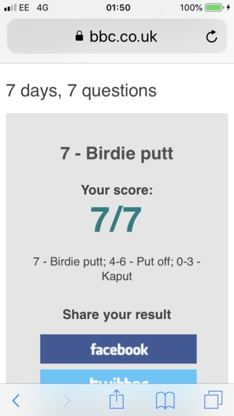 I scored 7/7!