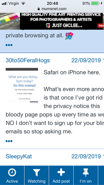 ‘Oi you! Sign up!’ - but I already have
