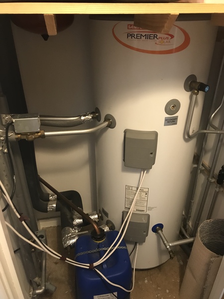 Solar panel hot water in winter