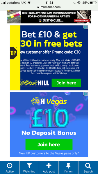 Ads on mobile site rendering threads unreadable