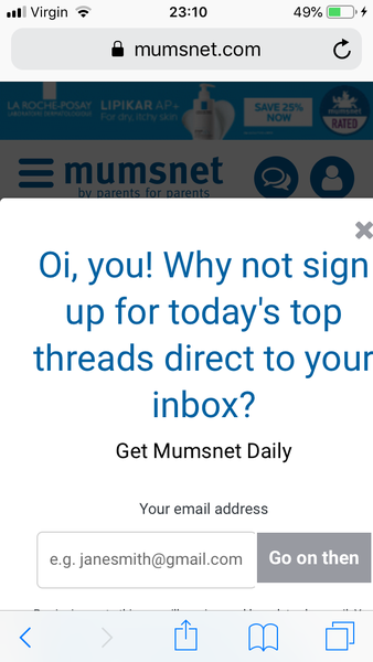 ‘Oi you! Sign up!’ - but I already have