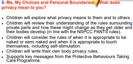 Safeguarding in UK Schools - new Statutory Guidance + existing classroom programme teaching 6yr olds to masturbate