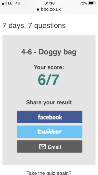 I scored 7/7!