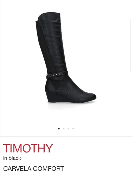 Good quality black leather knee high boots