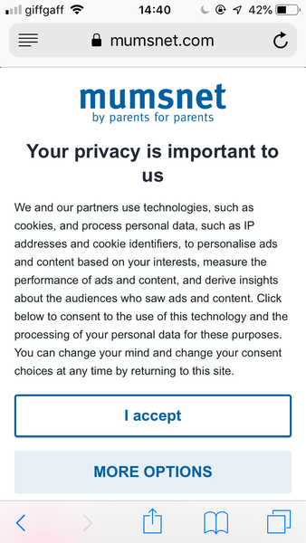 To be fed up of this Mumsnet pop up?