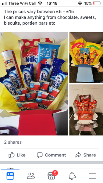 FB chocolate flowers....