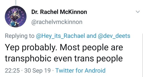 Not having sex with someone because they don't have the right genitals is transphobic. No prizes for guessing who's claiming this