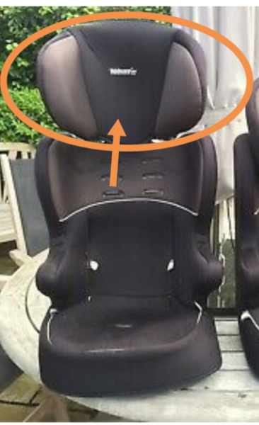 What age did you take the headrest off your school age child’s car seat?