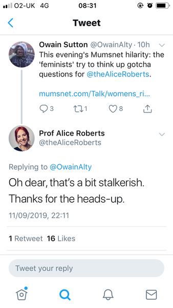I'm going to a talk by Alice Roberts tomorrow, what should I ask her?