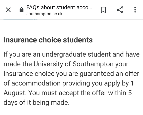 Accommodation for insurance offers