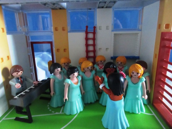 Today is Harvest Festival for the Playmobil people in our house...