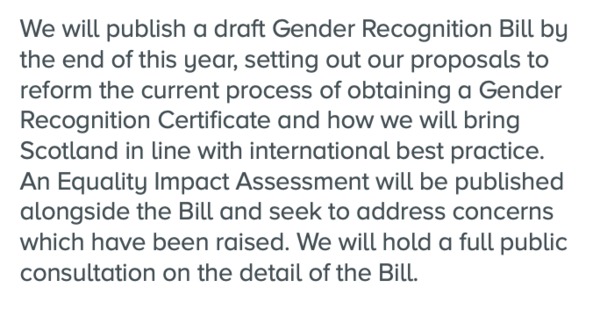Scottish Government to publish Draft Gender Recognition Bill by end of year