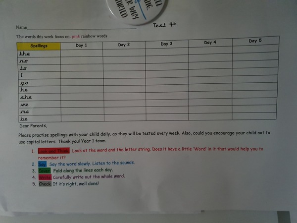 Auties transition to Year 1 - thread 3