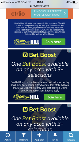 Ads on mobile site rendering threads unreadable