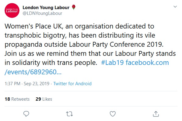 A Woman's Place is at Conference 23 September 2019 Brighton