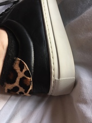 Where can I get black leather trainers?