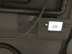 Solar panel hot water in winter
