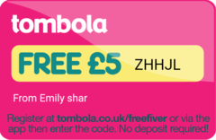 Tombola free £5 codes