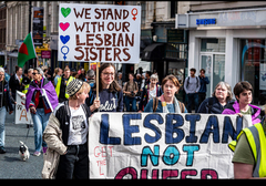 Lesbian Erasure Protest shut down my "Trans Lesbians"