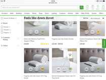 A duvet with the feel of a feather duvet but which isn't feather